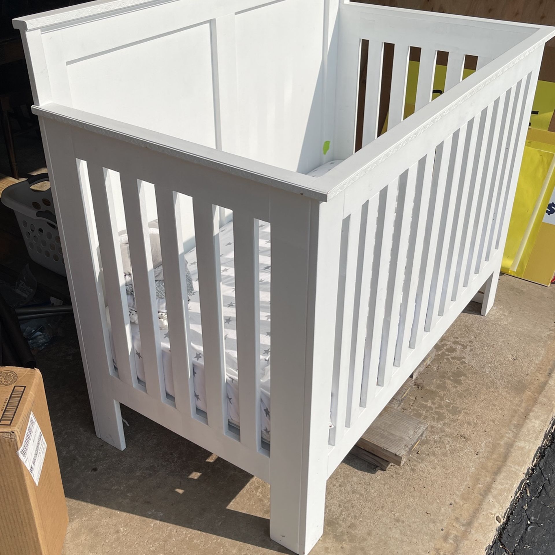 Hand Made Wooden Crib With Serta Mattress