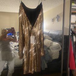 gold dress, brand new
