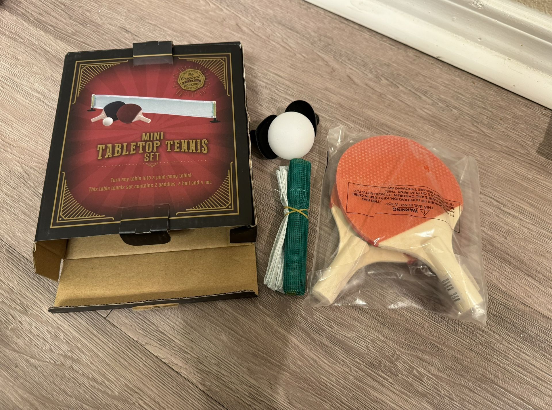 New Tabletop Portable Mini Tennis Ping Pong Game Set Stocking Stuffer