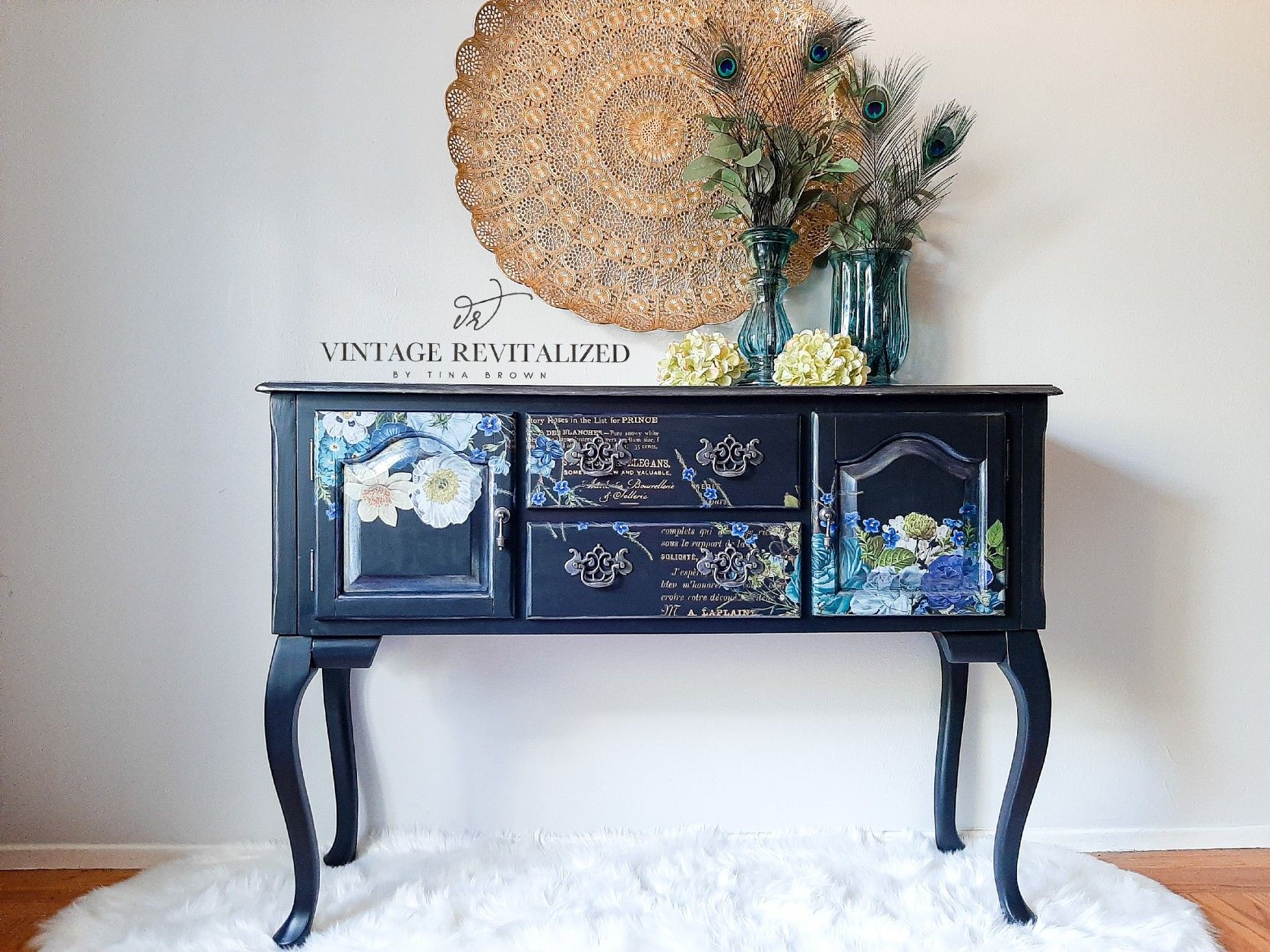 PENDING PICK UP 11/2: Refinished Entryway Table Buffet Sideboard Dresser Chest TV Console Stand