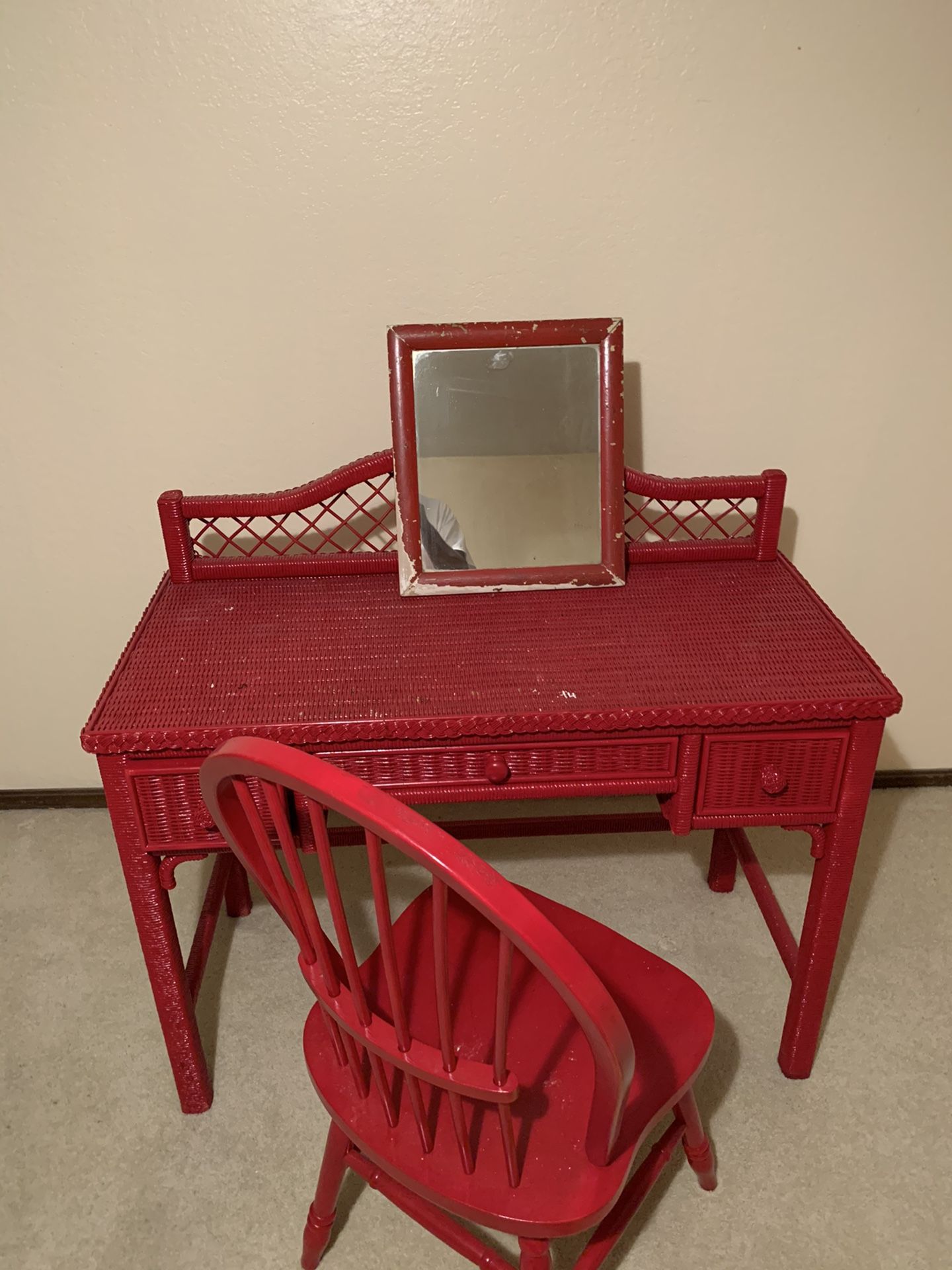 Vanity desk and chair