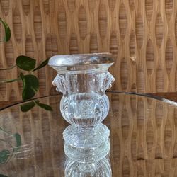 Vintage FB Roger’s Glass Silver Toothpick Holder Lion Small Floral Cutting Vase Formal Tablescape 