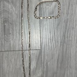 14K Solid Gold Chain (22”) + Bracelet Set – 22.21g Total
