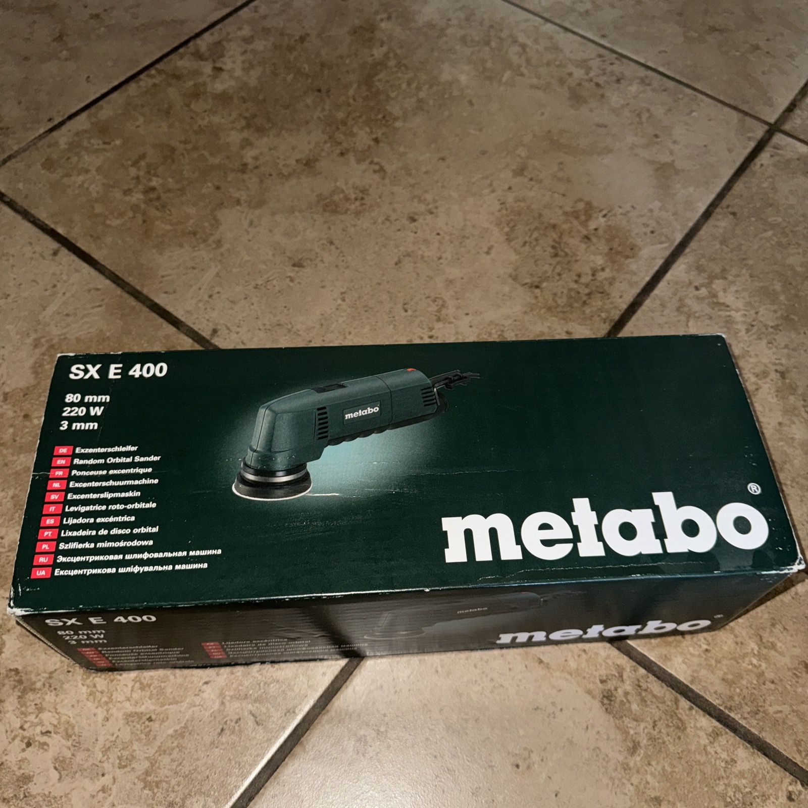 Metabo SX E 400 Random Orbit Sander 80mm 220w 3mm Brand New In Box