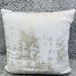 Modern Metallic Gold Copper Print Abstract Art Square Throw Pillow Decorative