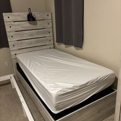 Twin bed frame, wooden