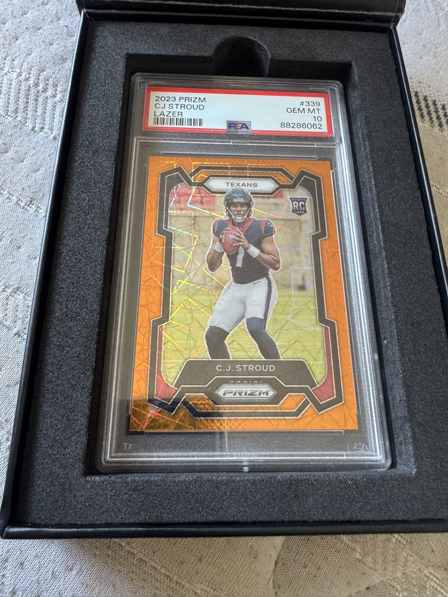2023 Prizm CJ Stroud Orange Lazer PSA 10 Gem Mint #339 RC Rookie