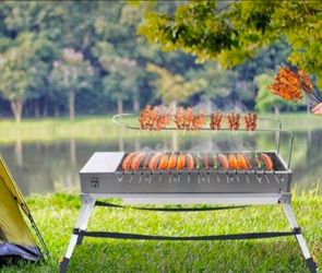 Portable rotating charcoal Grill