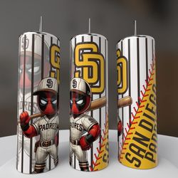 San Diego Padres Deadpool Tumbler