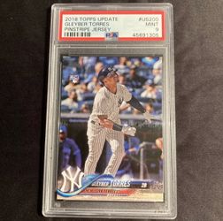 2018 Topps Update Gleyber Torres Pinstripe Jersey #US200 PSA 9