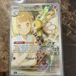 Lillies Ribombee 164/159 Illustration Rare Pokemon Card Journey Together NM