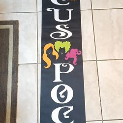 Halloween Decoration Hocus Pocus Witches Hanging Banner 6 Ft  Indoor Outdoor 