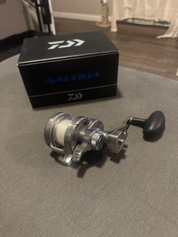Daiwa Saltiga 15 two speed reel.