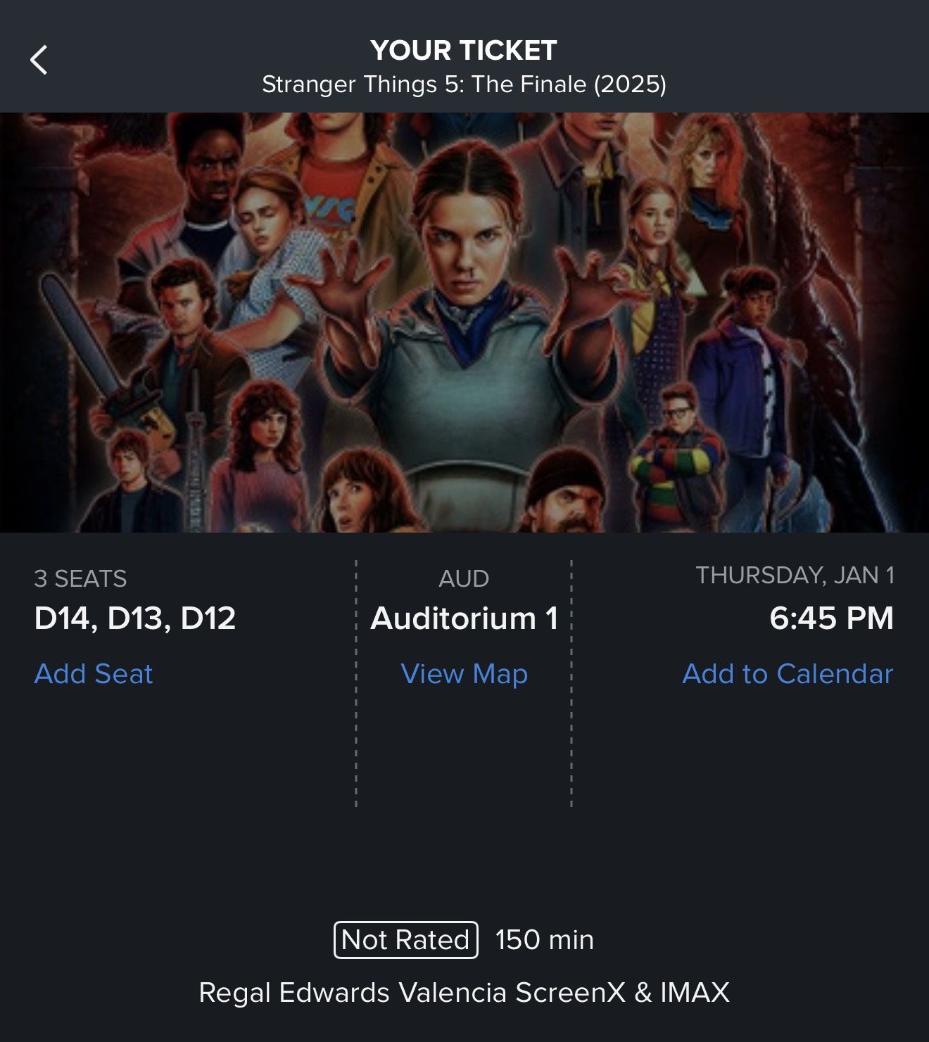 Stranger Things 5: The Finale 3 Tickets