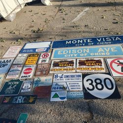 Several Vintage Advertisement Signs For Sale