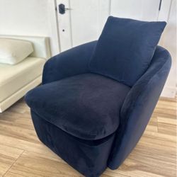 🌀 Article Leigh Swivel Chair – Hale Ink (Dark Blue) – Like New! Coastal Elegance Meets Comfort