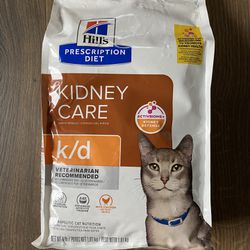 4lb Hill’s Prescription  Diet k/d (chicken flavor) dry food for cats