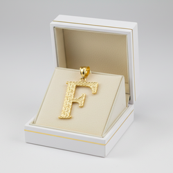 14K Yellow Gold Letter "F" Pendant