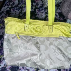 Coach Colorblock Large Travel Weekender Tote