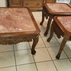 Coffee Table And Two End Tables $400