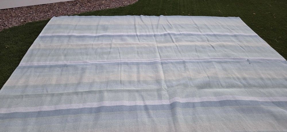 8’x10’ Dash&Albert Shore Stripe Cotton Rug