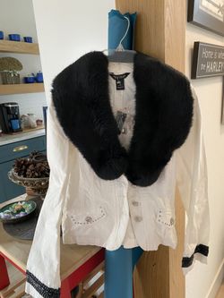 White House / Black Market Fitted Embroidered Jacket