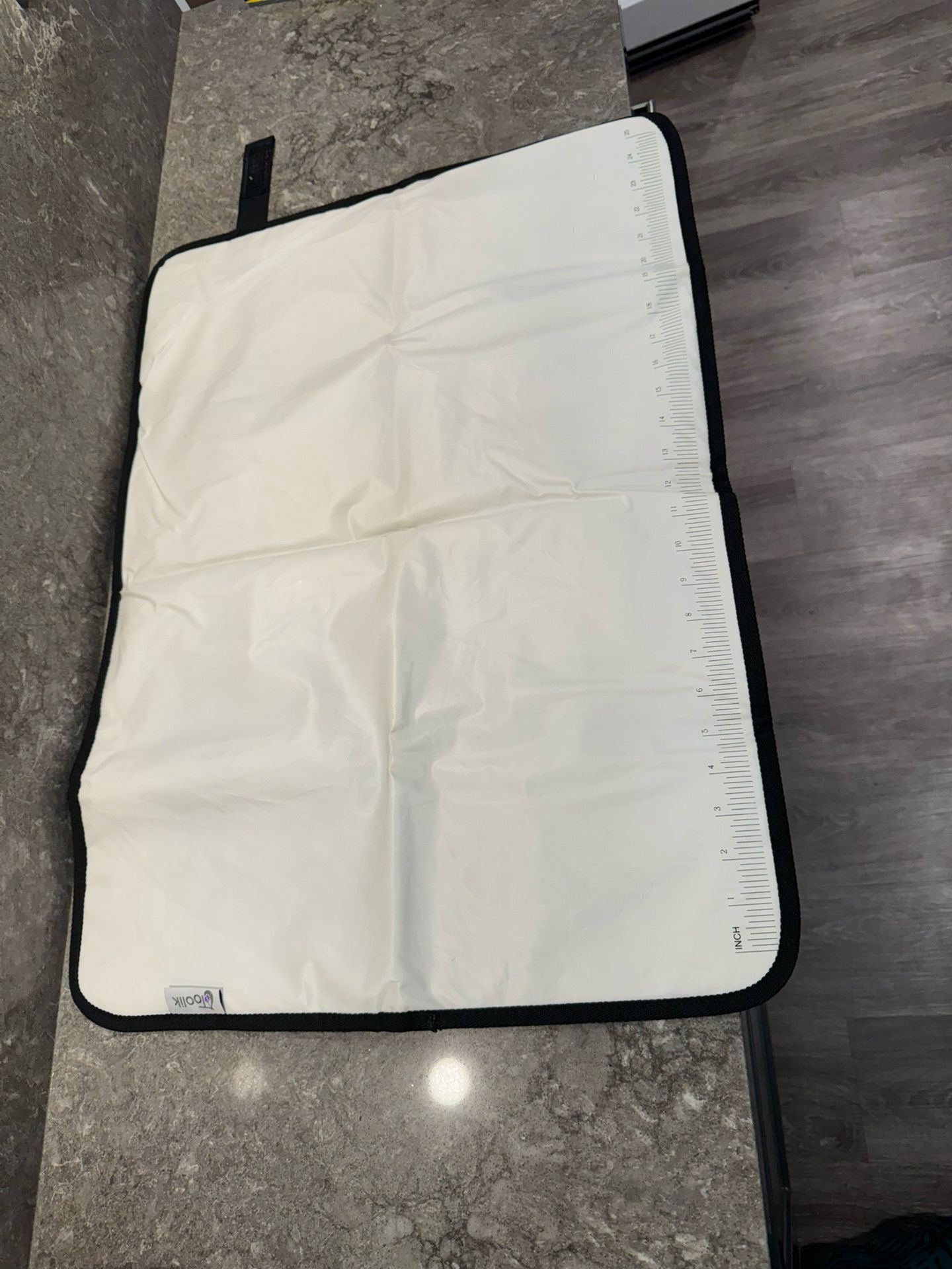 Portable Extra Large Waterproof Diaper Changing Pad (Black 3D Cube Design) Mat Fits Baby + Toddler