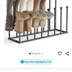 Boot Rack Organizer Tall Boots, Black Boot Storage Organizer Tall Boots for Closet, Entryway, Garage, Porch, Free Standing Shoe Racks for 8 Pairs

BIX