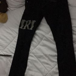 Amiri Jeans Black And Has Letters