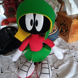 Vintage 90s Marvin The Martian Stuffed Animal 11" Tall
