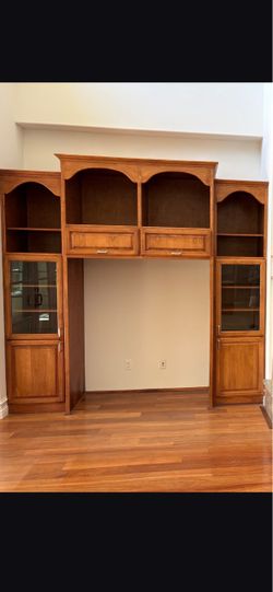 Wood Entertainment Center Wall Unit