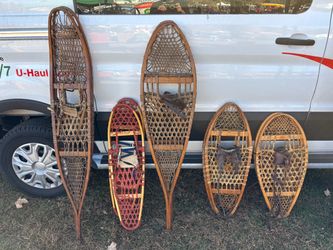 Antique Snow Shoes Cabin Decor - LL BEAN THE MAINE SNOW SHOE LUND FABER