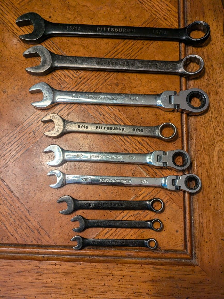 PITTSBURG WRENCHES Lot Of 9 