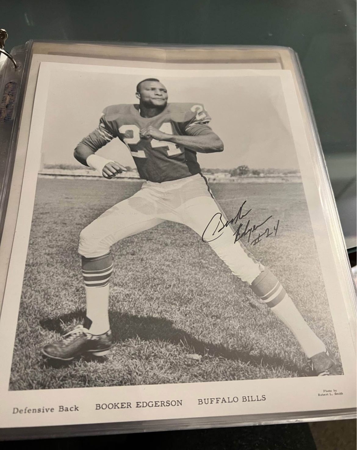 Buffalo Bills Booker Edgerson Signed 8x10
