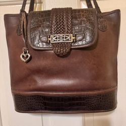 Brighton Vintage Brown Leather Handbag Purse Shoulder bag