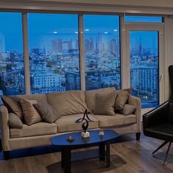 Designer Suede Sofa