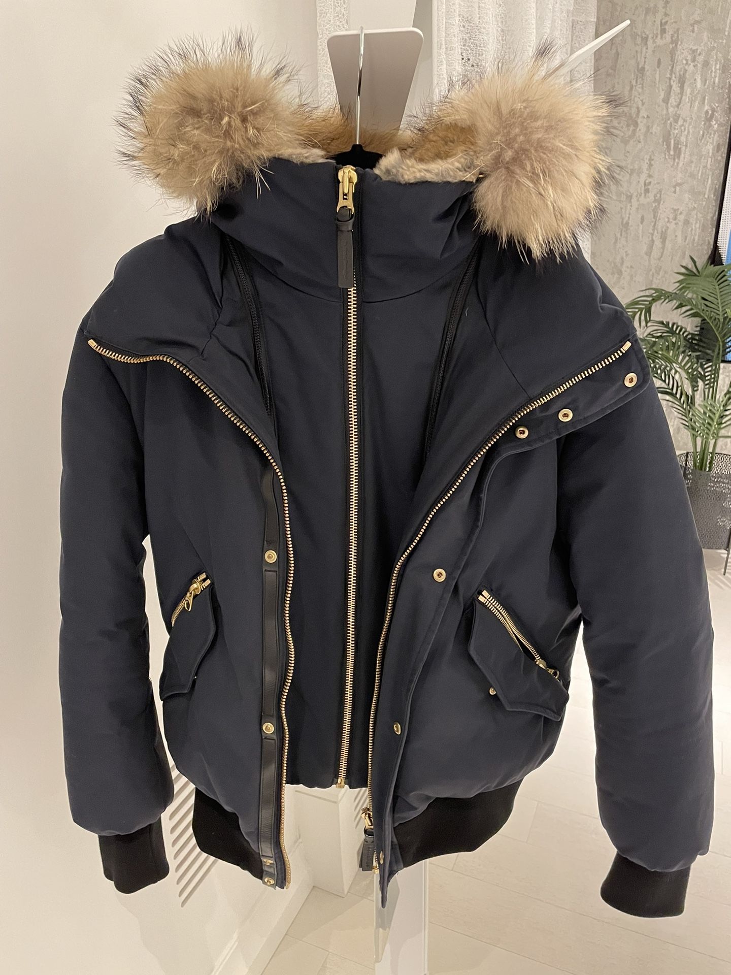 Mackage Dixon-P Powder Touch Down Bomber Men's Size 38 NWT