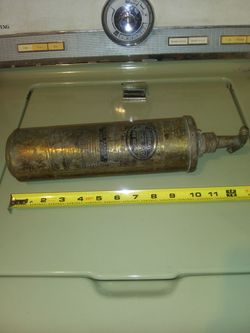 Vintage GENERAL QUICK-AID FIRE GUARD Brass Fire Extinguisher