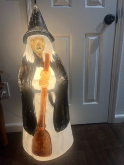 Vintage Empire 39" Wicked Witch Lighted Blow Mold Halloween Decoration