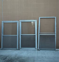 34” W x 56.5 & 34” x 58” Almunium Windows ($40 All)