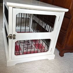 Wood Dog Crate 