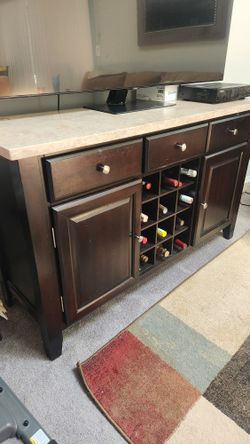 Buffet/Server With Wine Rack
