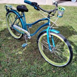 Huffy South wind Cruiser Bike. 26 Inch. 21 Speed. Basket and Comfy Seat.
