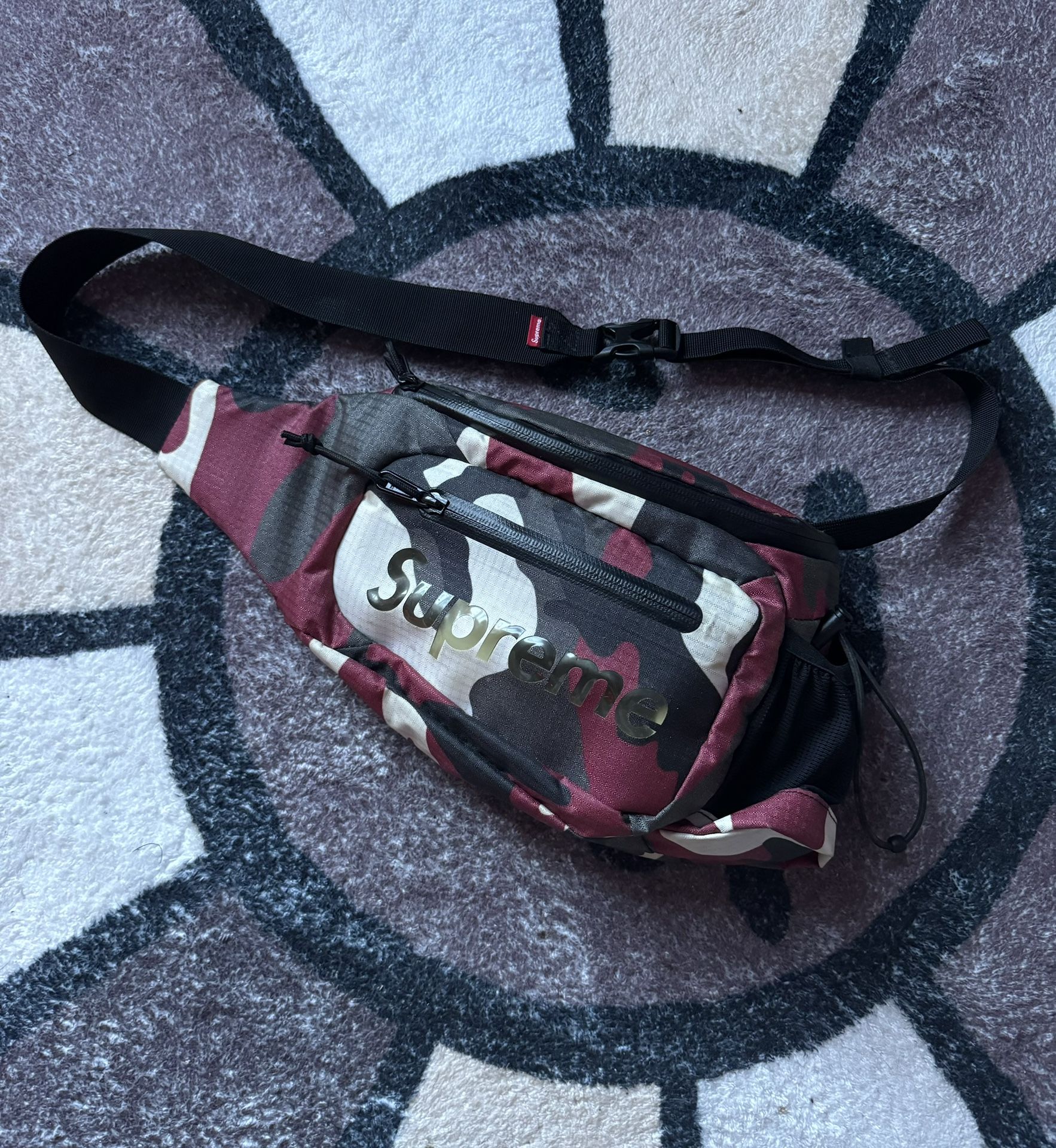 Supreme Red Camo Cordura Sling SS21