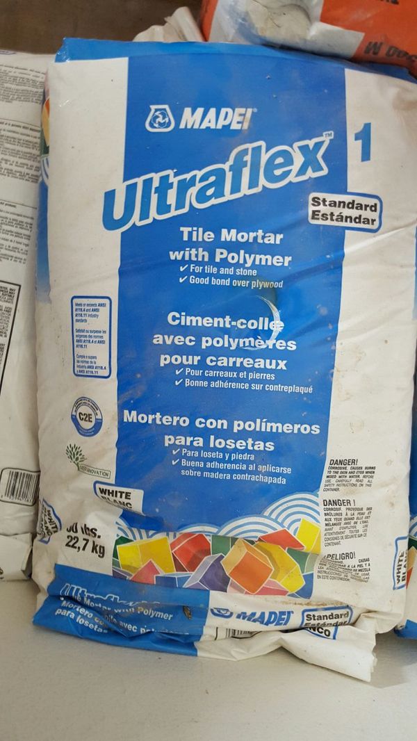 8 Bags Of Mapei Ultraflex 1 Tile Mortar With Polymer White For 8 Bags Of Mapei Ultraflex 1 Tile Mortar With Polymer White For In Miami Fl Offerup