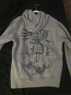 SDL Rhinestone Grey Hoodie