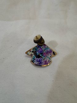 Vintage Floral Angel Lapel Pin