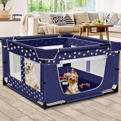 Puppy Playpen 43.3x43.3 in Dog Gate Fence