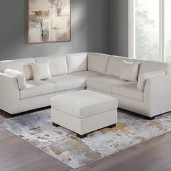 4-Piece Sectional Set W/ Ottoman