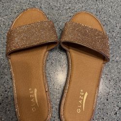 Rhinestone Sandals (Size 8)